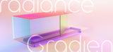 Cargar imagen en el visor de la galería, Glazury Art Geometric and Minimalist Design Rainbow Glass Cabinet